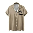 thumbnail image 2 of Mefallenssiah Mode Hommes Confortable Impression Manches Courtes Col Chemise Chemisier, 2 of 4