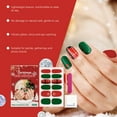 thumbnail image 6 of Christmas Nail Tips, Christmas False Nails, Removable Reusable Holiday Nail Stickers, Safe Non-Irritating Nail Art Patches for Festive Manicure, 6 of 9