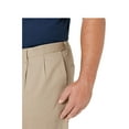 thumbnail image 2 of Dockers Men's Classic Fit Signature Khaki Lux Cotton Stretch Pants - Pleated (Regular and Big & Tall) Big & Tall 50W x 29L Timberwolf, 2 of 3