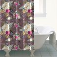 thumbnail image 4 of Pioneer Flower Floral Print Pattern Shower Curtain 84"x72" ,Bathroom Decorative Shower Curtains Set with 12 Hooks,Modern Waterproof Washable Shower Curtain, 4 of 6