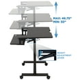 MountIt! Mobile Standing Desk with Wheels Rolling Sit Stand Workstation 34 Inch Wide