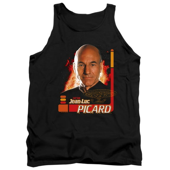 Star Trek Captain Picard Adult Tank Top Black