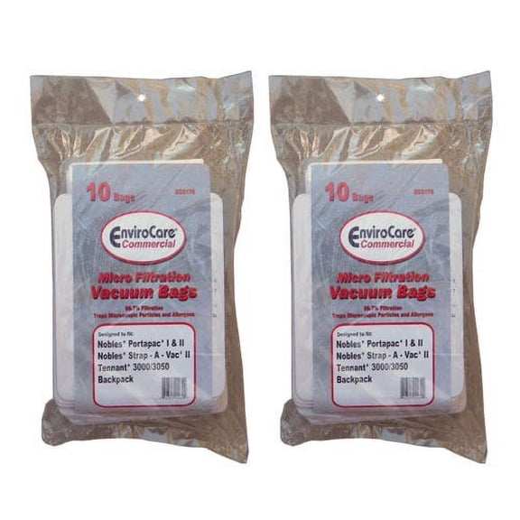 20 Castex Nobles Tennant Commercial Allergy Backpack Canister Vacuum Cleaner Bag