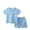 Light Blue, variant on Utoimkio Toddler Baby Boys Girls Clothes Summer Outfits Unisex Kids Short Sleeve T-Shirt Tops & Shorts Sets
