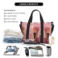 thumbnail image 4 of Travel Duffle Bag Makeup Brush on Pink Glitter Travel Tote Bags Carry on Luggage Waterproof Weekender Bags with Top Handle Adjustable Shoulde Strap for Travel Gym, 4 of 5