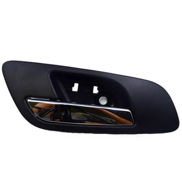 PT Auto Warehouse GM-2546MA-FL - Inner Interior Inside Door Handle, Black (Ebony) Housing with Chrome Lever - without Hole, Driver Side Front Fits select: 2007-2014 CHEVROLET SILVERADO