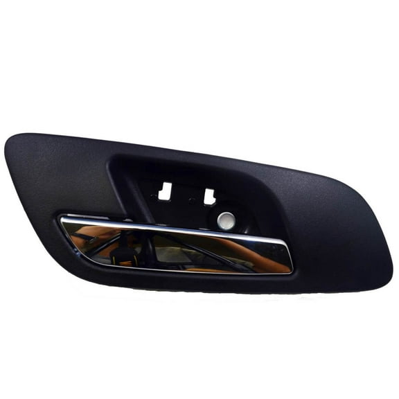 PT Auto Warehouse GM-2546MA-FL - Inner Interior Inside Door Handle, Black (Ebony) Housing with Chrome Lever - without Hole, Driver Side Front Fits select: 2007-2014 CHEVROLET SILVERADO