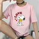 thumbnail image 2 of Camiseta de Snoopy para hombre y mujer, ropa de dibujos animados para adultos, figura de Anime, regalo familiar, novedad, 2 of 5