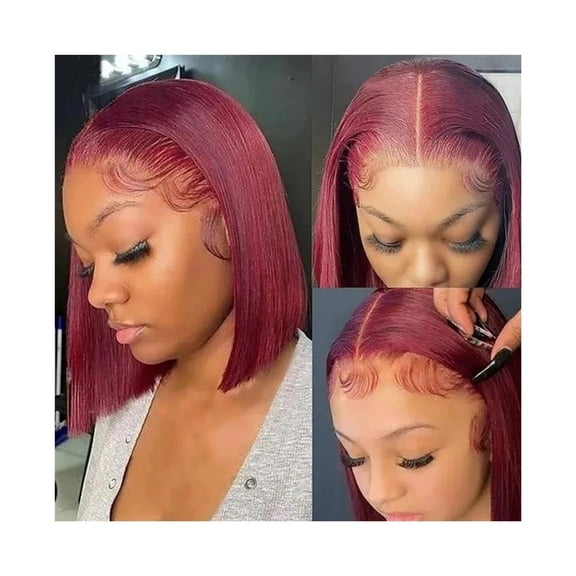 Short Bob Wigs Straight Human Hair 13x4 Lace Front Human Hair Wig Bone Straight Wig