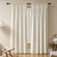 thumbnail image 1 of Cortinas Joydeco Beige Boho de 213 cm de longitud, 2 paneles de 132 x 213 cm, 1 of 8