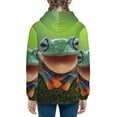 thumbnail image 6 of Naloa Tree Frog Teenage Zipper Hoodie, Long Sleeve Zip Up Hoodies Casual Jackets Tops for 7-12 Years-Small, 6 of 6