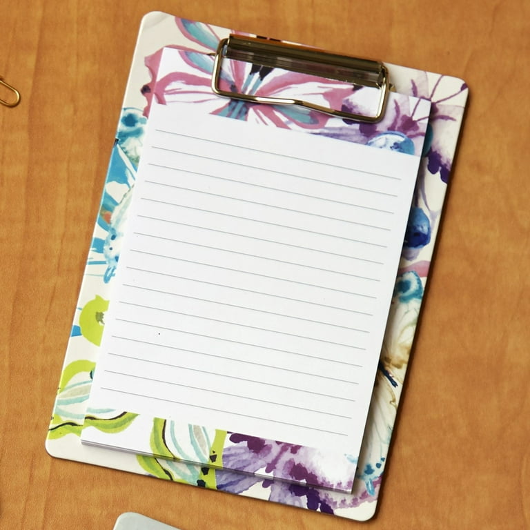 Magnetic Clipboards with Attached Notepads - Butterfly - Set of 4 