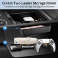 thumbnail image 4 of TSLDRV 2025 Upgrade Center Console Organizer Tray for Tesla Model 3 Highland 2024 2025 [Slide Smoothly] Armrest Hidden Organizer Box Cup Holder for Tesla Model 3 Accessories 2024 2025 Matte Black, 4 of 9