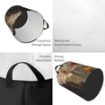thumbnail image 2 of Fotbe Black Cat in Wildflowers Pattern Laundry Basket with Handles, Waterproof Large Laundry Hamper, Wash Bag for Corner Dorm, Rolling Laundry Basket with Handles-Small, 2 of 6