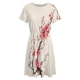 thumbnail image 4 of Japanese Cherry Tree Women's Dress Short Sleeve Summer Sundress Summer Women Clothes, 4 of 7