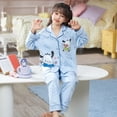 thumbnail image 2 of Anime Sanrioed Children's Pajamas Melody Kuromi Hello Kitty Spring Autumn Kawaii Girl Cotton Sleepwear Kids Loungewear Homewear, 2 of 5
