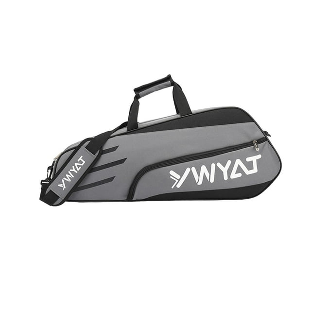fastboy Badminton Racquet Bag Outdoor Sport Bag Racket Closure Zipper Carrying Bag Gray Black 72x11x16cm
