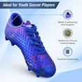 thumbnail image 4 of Vizari Zodiac Firm Ground Soccer Cleats for Kids – Durable, Lightweight Soccer Shoes for Boys and Girls, Blue, 10.5, 4 of 7