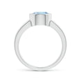 thumbnail image 2 of ANGARA Natural Bezel-Set Round 1.6 ct Aquamarine Solitaire Engagement Ring in 14K White Gold for Women (Size-8mm) | March Birthstone, Anniversary, Jewelry Gift for Women | Natural Aquamarine Ring, 2 of 8
