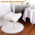 thumbnail image 3 of Cojín de asiento cuadrado de piel de oveja artificial, cojín de asiento de piel de oveja, simulación óptica de piel, alfombra de lana, cojín de sofá para silla, 3 of 8