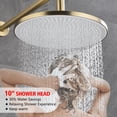 thumbnail image 5 of Sumerain Shower System with 10 Inch Shower Head and 3 Settings Handheld Spray, Rainfall Shower Fixtures Brushed Gold Finish, Included Brass Rough-in Valve, 5 of 12