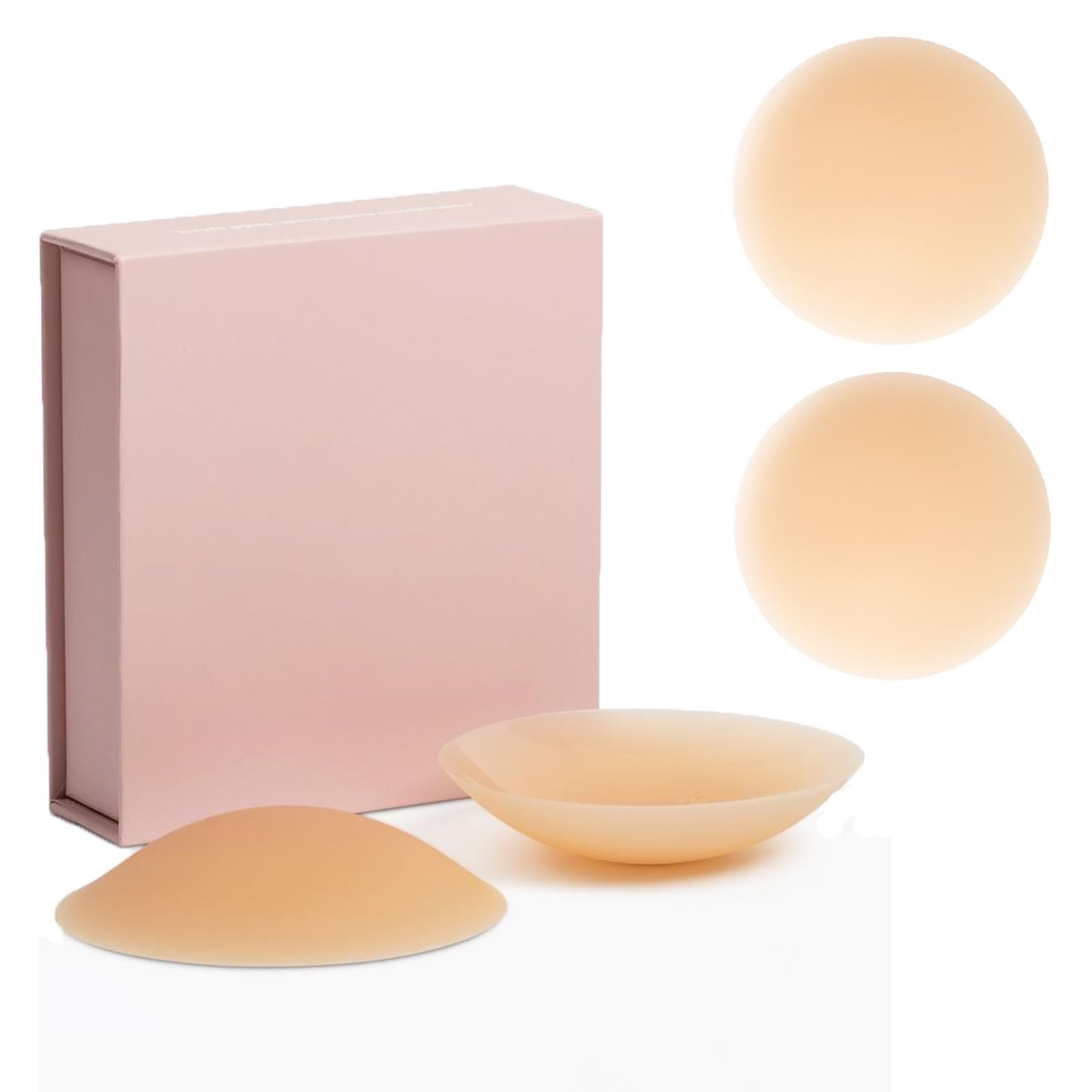 KOKOI Couvercles Sans Couture pour Gâteaux, Couvercles de Tétines pour Gâteaux Grande Taille, Couvercles Adhésifs pour Gâteaux, Couvercles de Tétines en Silicone Réutilisables - Honey Light1