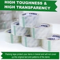 thumbnail image 2 of Cinta adhesiva transparente HERKKA, 12 rollos, 59,4 m x 50 mm, 780 yardas en total, 2 of 7