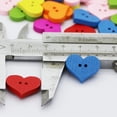 thumbnail image 3 of 100pcs 2 Agujeros de Hermosa de Botón en apariencia de de Amor 20 Mm Soledad Botones de madera del corazón del amor, 3 of 8