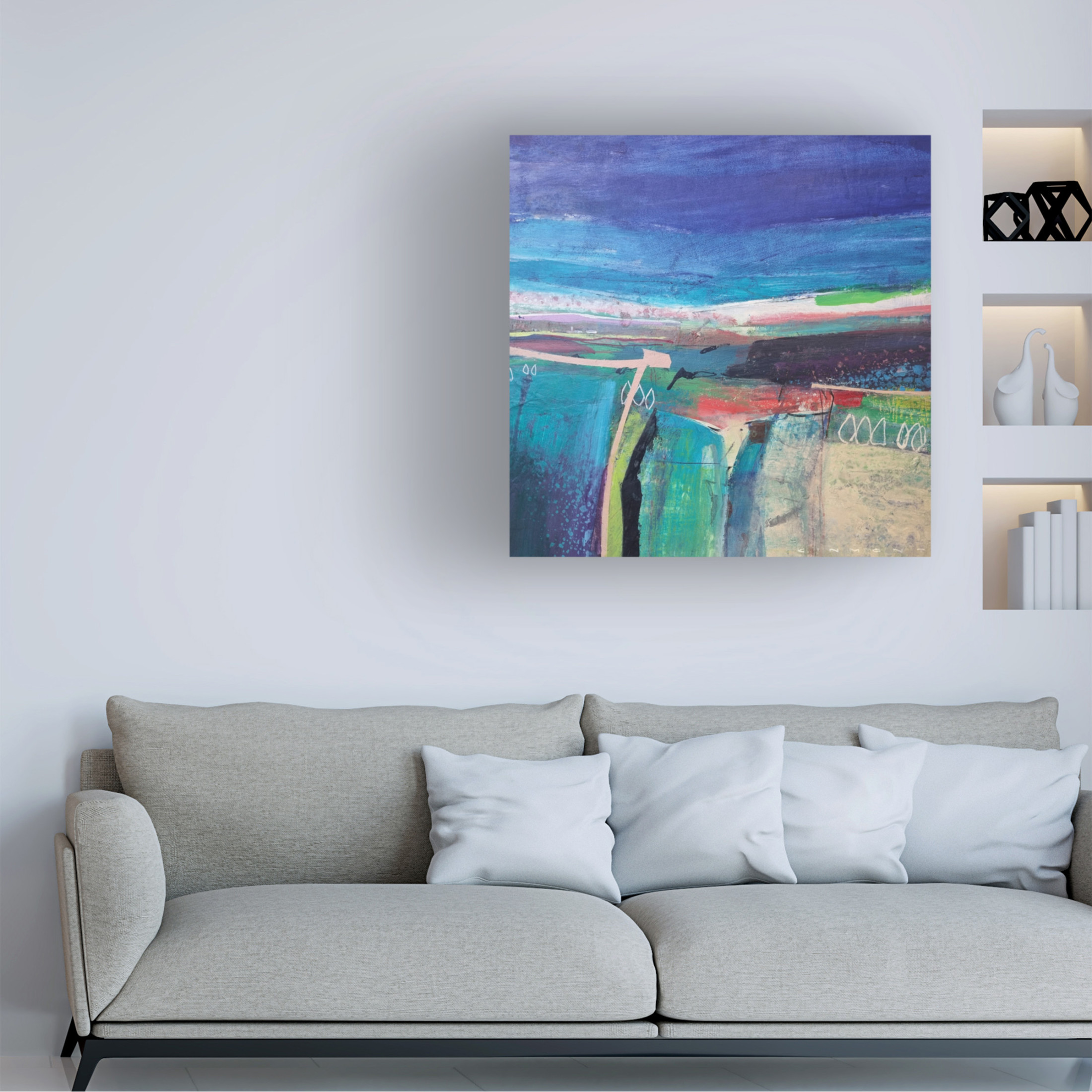 Canvas Wall Art - Andrew Kinmont 'Flying Low 3' Wall Art for Living Room, Bedroom, or Office Décor by Trademark Fine Art - 18 x 18 Inches