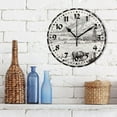 thumbnail image 3 of Dreamtimes Ranch Drawing Wall Clock, Silent Non Ticking 10 Inch Battery Operated Wall Clocks, Easy to Read Clock for Home Kitchen Living Room Bathroom Office, 3 of 6