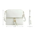 thumbnail image 7 of Deluxity Lightweight Medium Lady Crossbody Bag with Tassel-White, 7 of 7