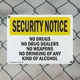 thumbnail image 5 of (2 Pack) No Drugs Dealers Weapons Drinking OSHA Security Notice Sign 24 Inch X 18 Inch Plastic Sign, Weather Resistant, UV Protected for Workplace, Business, and Construction Site, Made, 5 of 8