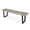 Gray and Black, variant on GZXS 61.75" Outdoor Patio Dining Bench, 3-Seater Acacia Wood Slatted Bench with Iron Frame, Rustic Modern Garden Bench for Backyard, Porch or Deck (Light Gray and Black)