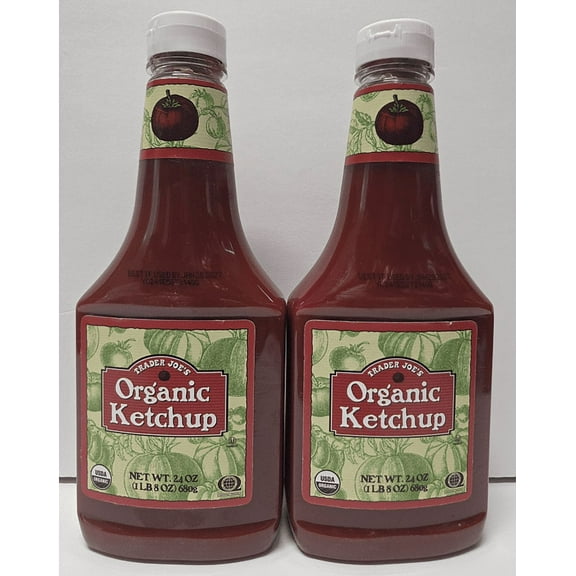Trader Joe's Organic Ketchup 24oz 680g (2 Bottles)
