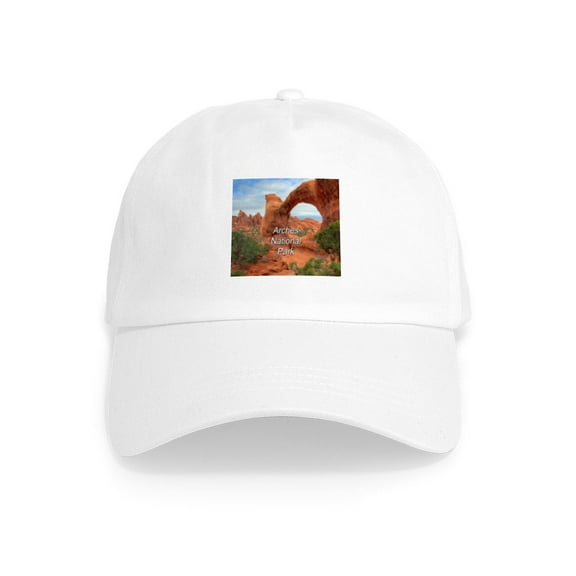 CafePress - Arches National Park Cap - Adjustable 100% Brushed Unisex Casual Cotton Baseball Cap, Beige, 1