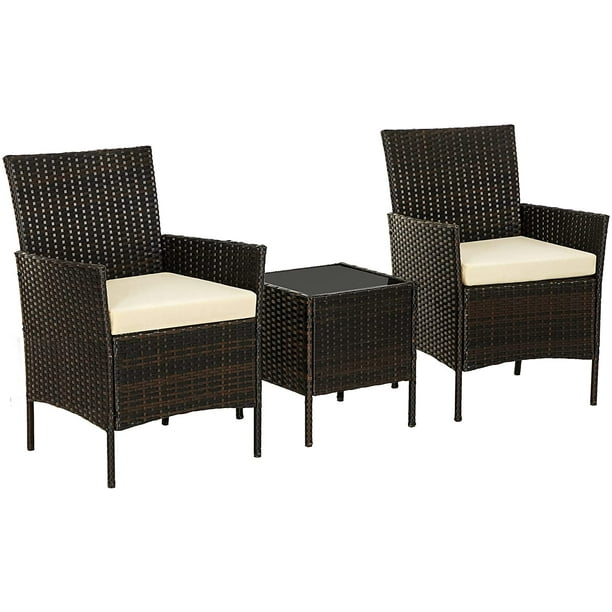 Mics Patio Pe Wicker Chairs For Front Porch Outside Balcony Brown And Beige Com Mics Patio Pe Wicker Chairs For, Outdoor Chairs For Front Porch