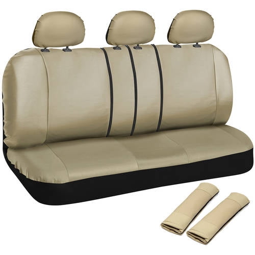 OxGord Faux Leather Rear Bench Seat Covers Universal Fit ...