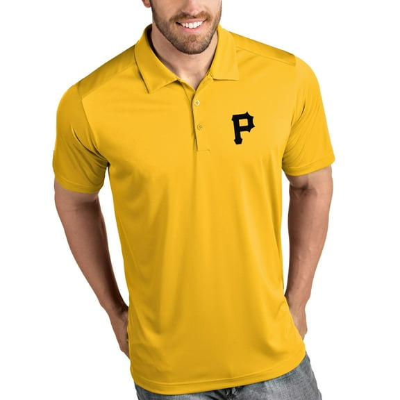 Men's Antigua Gold Pittsburgh Pirates Tribute Polo