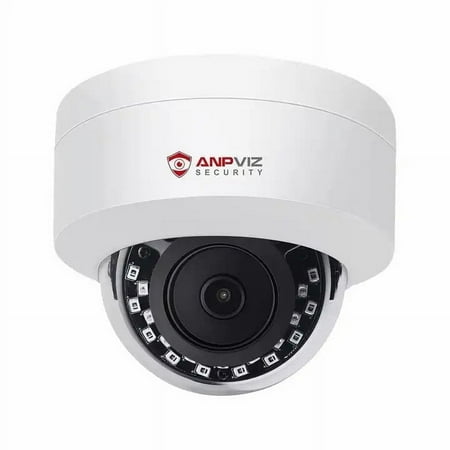 Anpviz 4MP POE IP Camera Outdoor , Security Dome Camera Built-in Microphone ,Waterproof IP66, H.265 , IR Night Vision, 2.8mm lens,24/7 Recording
