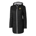 thumbnail image 2 of Women's Cutter & Buck Black Oregon Ducks Rainier Primaloft Eco Hooded Long Coat, 2 of 3
