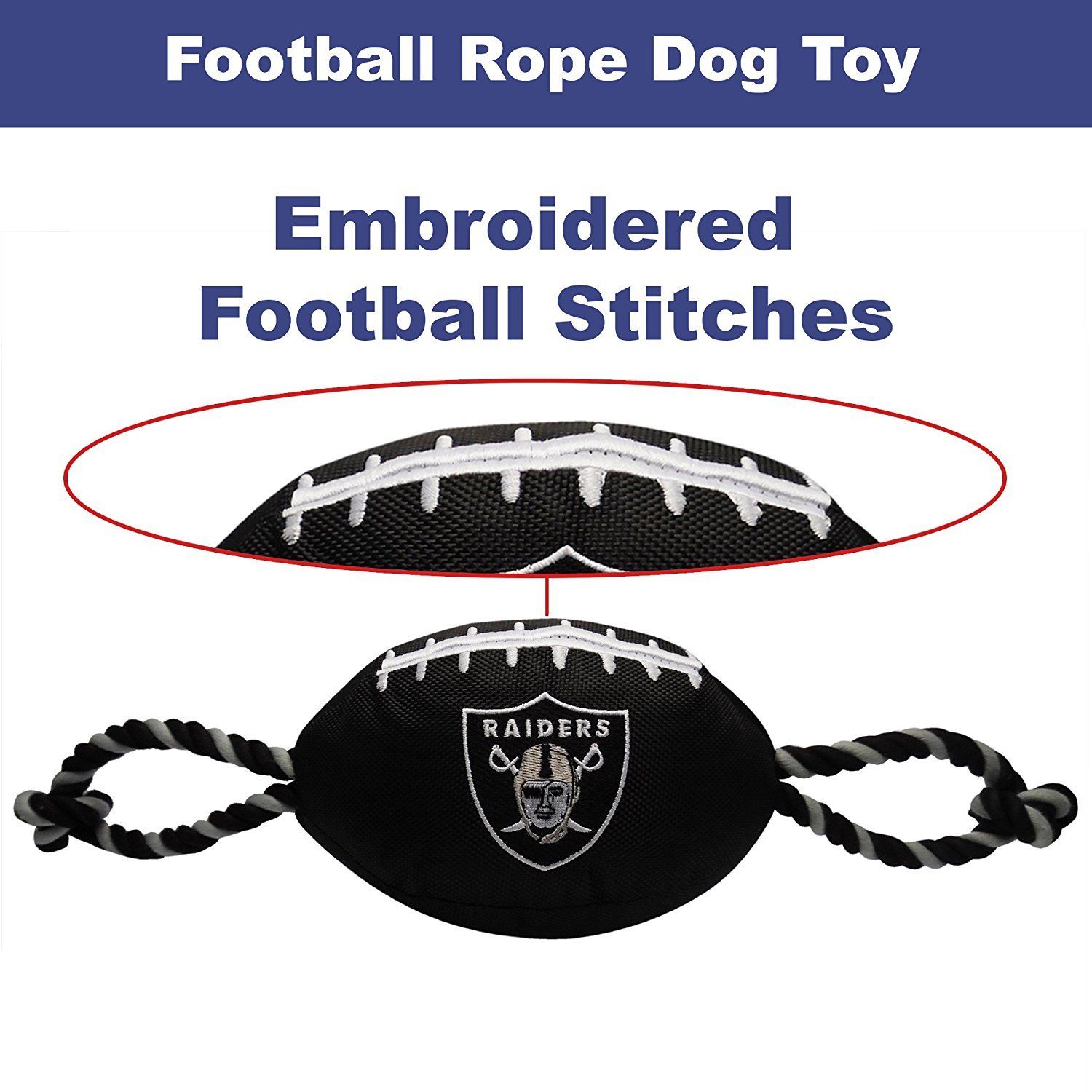 Pets First Nfl Las Vegas Raiders Nylon Football-Licensed