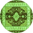 thumbnail image 1 of Ahgly Company Indoor Round Abstract Green Modern Area Rugs, 6' Round, 1 of 4