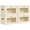 Beige-Large - 4 Pack, variant on Storbwith Lids - Front Opening Boxr Window & Handles Stackable Foldable Fabric For Closet Organization Clothesers Towels Blankets 3 Pack White