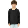 thumbnail image 2 of Daxton Youth Size Long Sleeve Tee Basic Tshirt Tops, 2Pk Black Black T Shirt, Size Large, 2 of 5