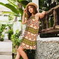 thumbnail image 2 of Vsdgher Robes d'Été Imprimé Aztèque pour Femmes Robe de Plage Décontractée Col en U Sans Manches Robe d'Été Ample avec Poche, 2 of 7