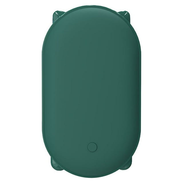 2 Pieces Electric Hand Warmer Rechargeable Portable Mobile Power Bank Pocket Heater Home Office School Winter Cold Weather Green
