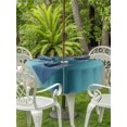 thumbnail image 3 of Outdoor Tablecloth with Umbrella Hole for Patio/Picnic/Party/Camping, Turquoise Yellow Ombre Waterproof Table Cloth Round Cover Washable, Farmhouse Modern Gradient Art (Dia 54"), 3 of 8
