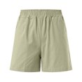 thumbnail image 4 of GHIIYER Cotton Hiking Shorts for Women Casual High Waisted Elastic Shorts with Pockets Summer Clothes Size 2XL, 4 of 6