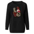 thumbnail image 4 of Ventes de Liquidation! Aqestyerly Hauts de Noël pour Femmes Liquidation Mode Femmes Col Rond T-Shirt à Manches Longues Imprimé Chandail en Molleton Blouse Hauts, 4 of 6