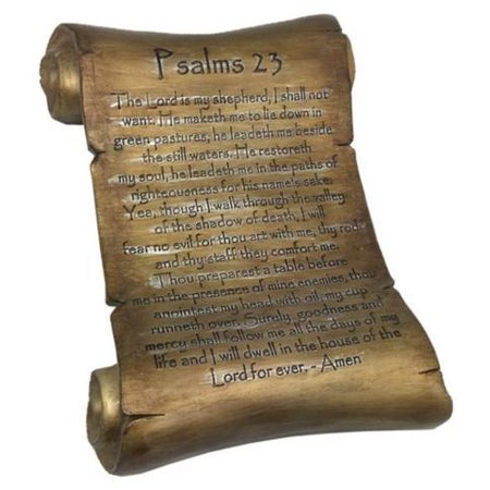 Psalms 23 Inspirational Scroll Wall Art Plaque - Large - Walmart.com